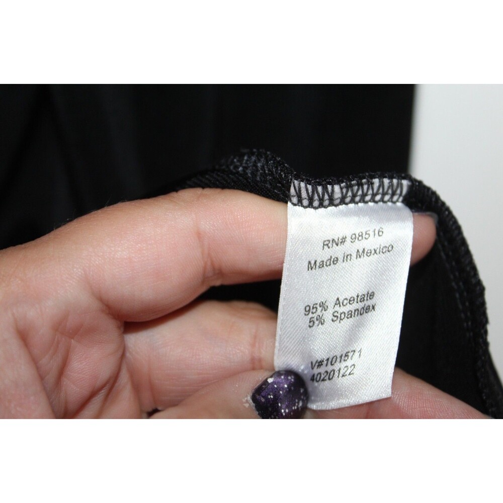 Coldwater Creek black slinky knit cardigan sweater size XS open front office - Picture 8 of 11